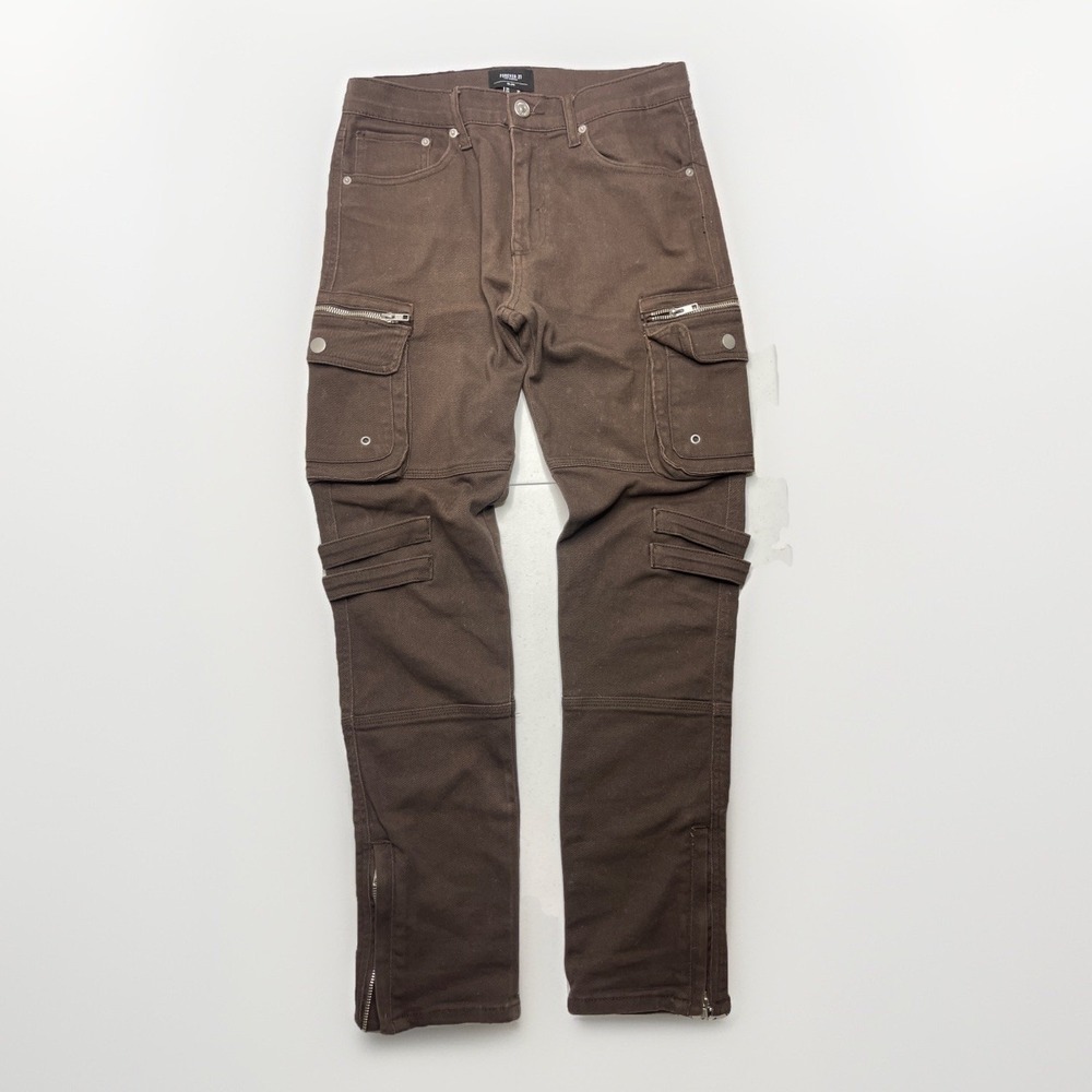 Forever 21 Men's Brown Slim Cargo Pocket Jeans Size 30